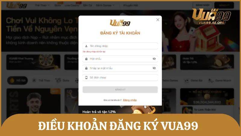 Các quy định về điều khoản đăng ký thành viên cá cược trê Vua99
